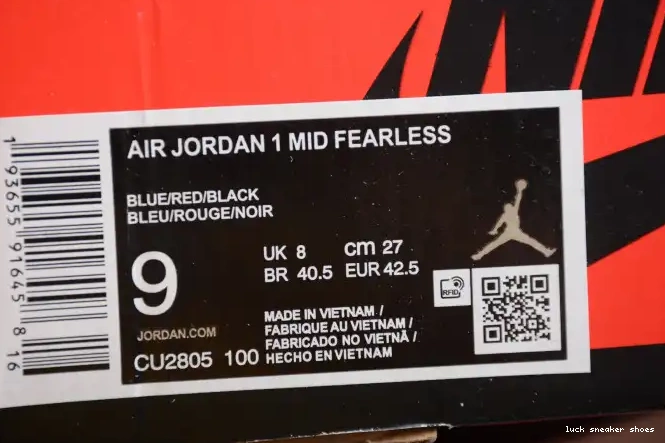 Reps LUCY Fearless Great Air Jordan Blue 1 the SE Mid CU2805-100 0406